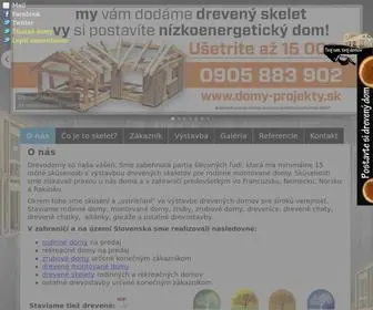 Dreveneskelety.eu(Drevené skelety pre nízkoenergetické domy) Screenshot