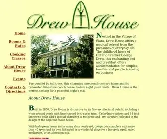 Drewhouse.com(The Drew House Bed & Breakfast) Screenshot