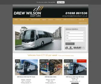 Drewwilson.co.uk(Coach and Bus sales in the UK and for export) Screenshot