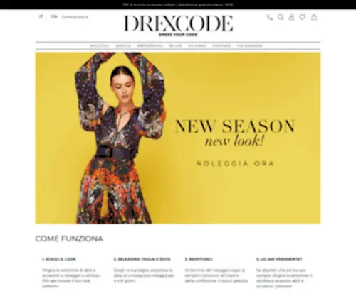 Drexcode.com(Noleggio e Vendita Abiti Firmati) Screenshot