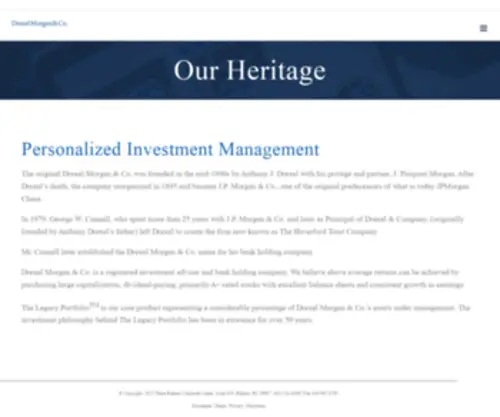 Drexelmorgan.com(Our Heritage) Screenshot