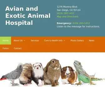 Drexotic.com(Avian and Exotic Animal Hospital in San Diego specialized in treatment of birds) Screenshot