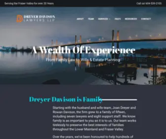 Dreyerdavisonfamilylaw.com(Family Lawyer Langley & Surrey) Screenshot