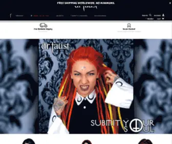 Drfaust.com(Alternative, Goth, Vintage Clothing Shop) Screenshot