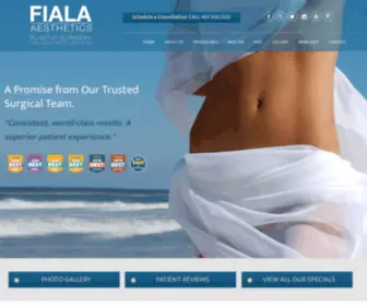 Drfiala.com(Orlando Florida Plastic Surgeon) Screenshot