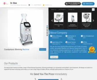 DRglowindia.com(Beauty and Cosmetology Equipments and Slimming and Weight Loss Equipments Manufacturer) Screenshot