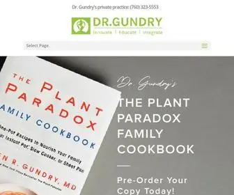 Drgundry.com(The Dr. Gundry Philosophy) Screenshot