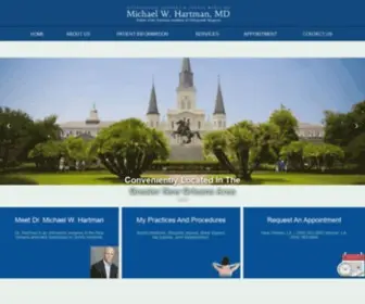 Drhartmanortho.com(New Orleans Orthopaedic Surgeon Located in Kenner) Screenshot