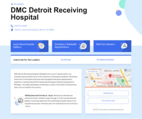 Drhuhc.org(DMC Detroit Receiving Hospital) Screenshot