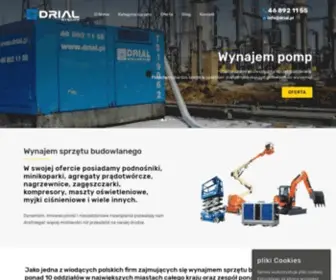 Drial.pl(Wypożyczalnia sprzętu budowlanego i narzędzi) Screenshot