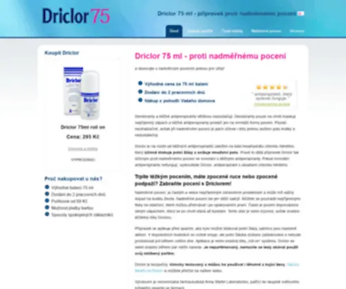 Driclor75.cz(Driclor 75) Screenshot