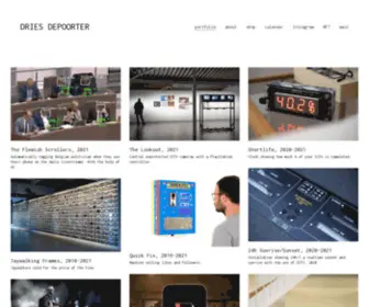 Driesdepoorter.be(Artist and speaker working with technology) Screenshot