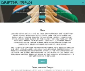 Driftermerch.com(Music-Inspired Vintage Style Designs) Screenshot