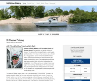 Driftwaterfishing.com(Salmon River and Lake Ontario Guide and Charter Services) Screenshot