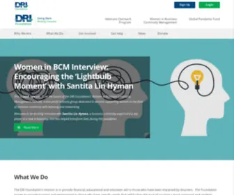 Driif.org(Giving Back. Moving Forward. The DRI Foundation’s mission) Screenshot