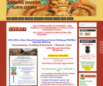 Drikungdharmasurya.org(Drikung Dharma Surya Center) Screenshot