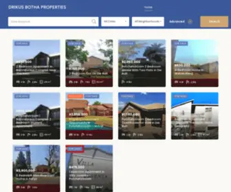 Drikusbothaproperties.com(Find Your Perfect Home Today) Screenshot