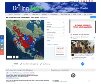 Drillingmaps.com(Map of Oil & Gas Health & Safety Issues) Screenshot