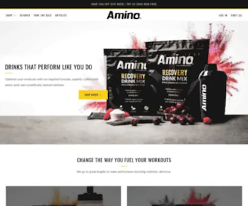 Drinkamino.com(Amino®) Screenshot