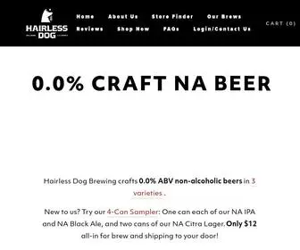 Drinkhairlessdog.com(Hairless Dog Brewing) Screenshot