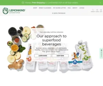 Drinklemonkind.com(Detox Cleanses & Organic Superblends Shakes) Screenshot