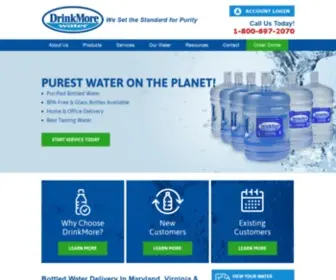 Drinkmorewater.com(Bottled Water Delivery in MD) Screenshot
