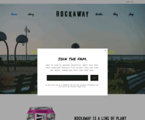 Drinkrockaway.com(ROCKAWAY Soda) Screenshot