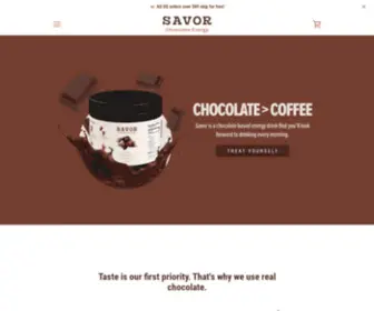 Drinksavor.co(Savor Chocolate Energy) Screenshot