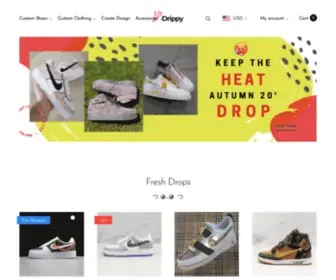 Drippycustom.com(Custom Sneakers and Streetwear Designs) Screenshot