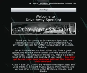 Drive-Awayspecialist.com(Drive-Away Specialist) Screenshot