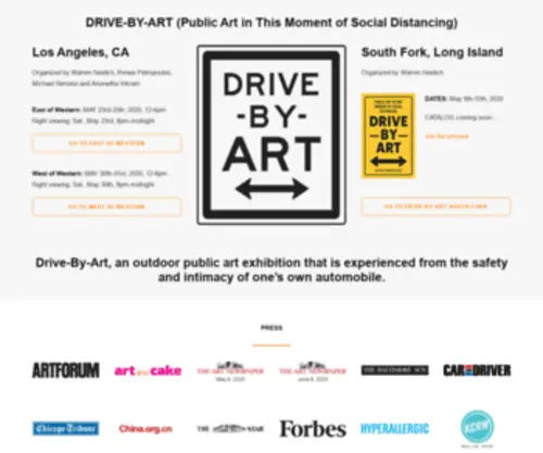 Drive-BY-ART.org(Drive-By-Art (Public Art in This Moment of Social Distancing)) Screenshot