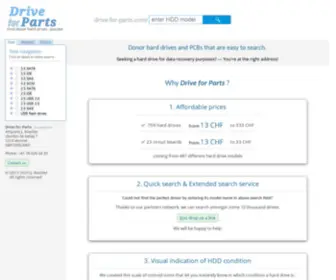 Drive-For-Parts.com(Hard drives and PCB for Data Recovery purposes SATA) Screenshot