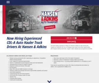 Driveforhansenadkins.com(Hansen and Adkins Car Hauler Jobs Owner Operators Company Drivers) Screenshot
