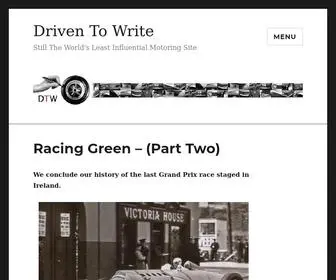 Driventowrite.com(Still The World's Least Influential Motoring Site) Screenshot