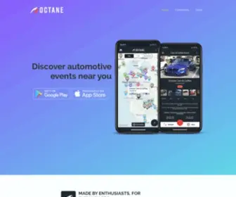 Driveoctane.com(Mobile app for car enthusiasts) Screenshot