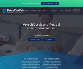 Driveonweb.de(DriveOnWeb ist die sichere Alternative zu Dropbox aus Deutschland) Screenshot