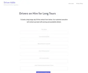 Driveradda.co.in(Drivers on Hire for Long Tours) Screenshot