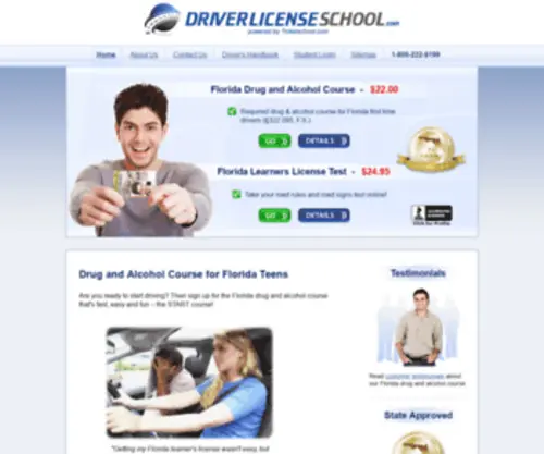 Driverlicenseschool.com(Florida Drug and Alcohol Course) Screenshot