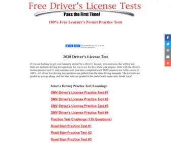 Driverslicensetest.net(Free Driver's License Practice Tests) Screenshot
