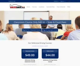 Drivesafeaz.net(Drive Safe AZ Traffic School) Screenshot
