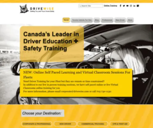 Drivewisecanada.com(DriveWise Driver Training) Screenshot