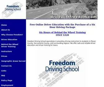 Drivewithfreedom.com(Freedom Driving School) Screenshot