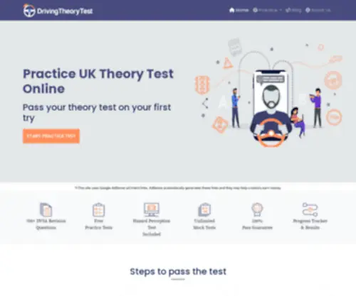 Drivingtheorytest.uk(Prepare for the UK Theory Test with our free online practice tests. The easy theory test) Screenshot