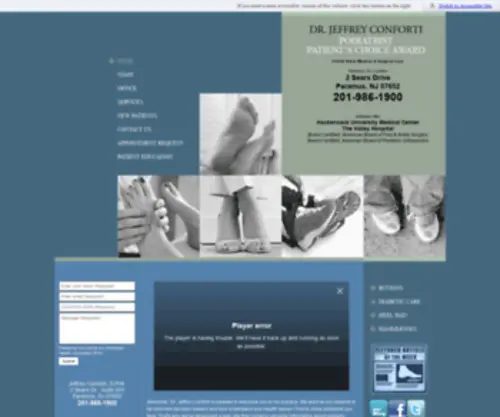 Drjeffreyconforti.com(Paramus Podiatrist) Screenshot
