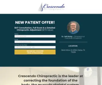Drjeffshirley.com(Crescendo Chiropractic New Patient Offer) Screenshot