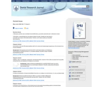 DRjjournal.net(Dental Research Journal) Screenshot