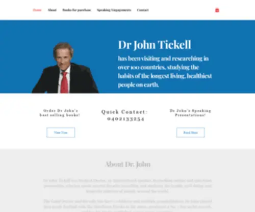 Drjohntickell.com(Health Stress Longevity) Screenshot
