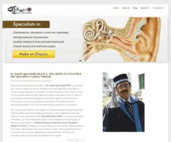 Drkashifentspecialist.com(ENT Specialist in Lahore) Screenshot