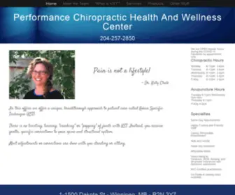 Drkelly.ca(Performance Chiropractic Health and Wellness Center) Screenshot