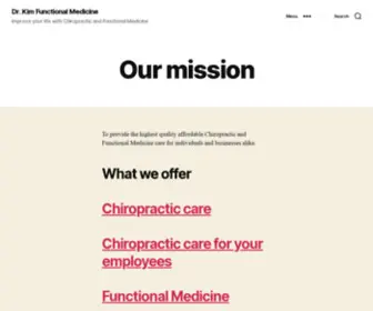 Drkimfunctionalmedicine.com(Improve your life with Chiropractic and Functional Medicine) Screenshot